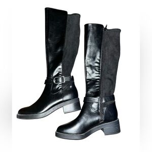 LifeStride Women’s Brooks Knee High Riding Boots Black Size 7 M NWOB